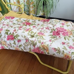 POTTERY BARN FULL/QUEEN PEONY DUVET COVER & 2 SHAM